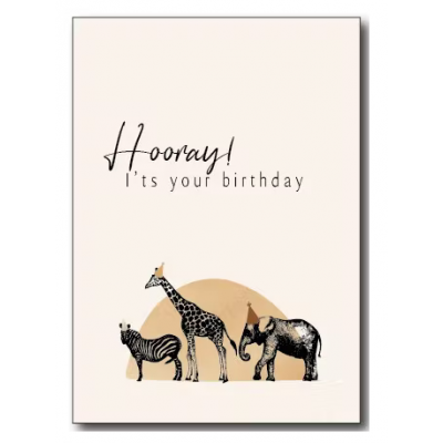 Ansichtkaart | Hooray, it's your birthday